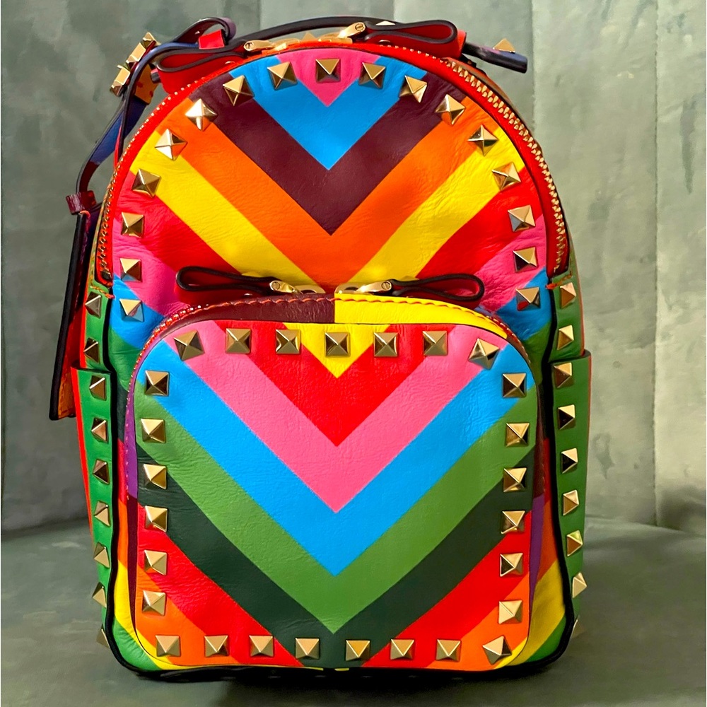 Valentino Rockstud 1973  Mini Backpack Rainbow Multicolor 2015
